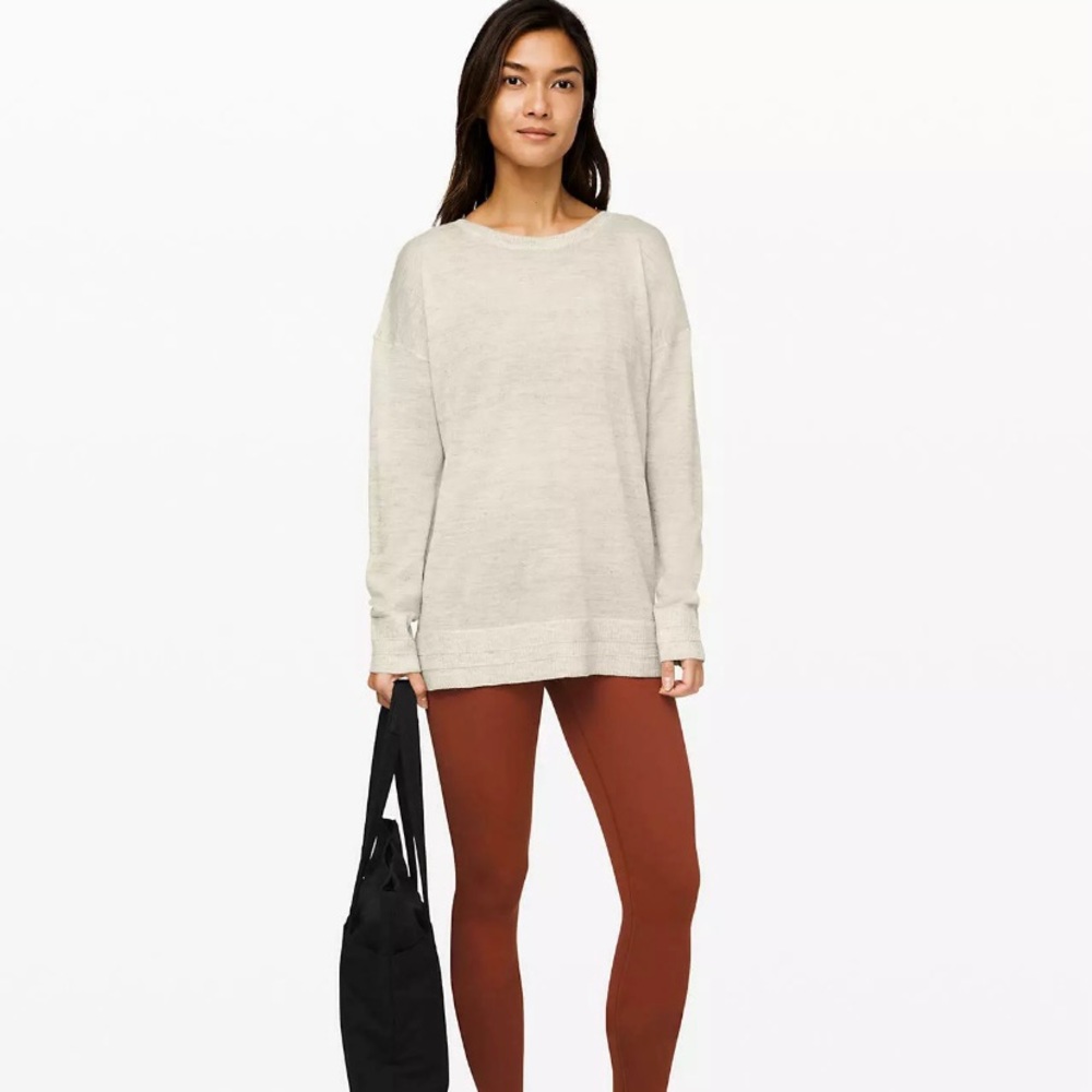 Lululemon Well Being Crew Sweater, Linen, sz L